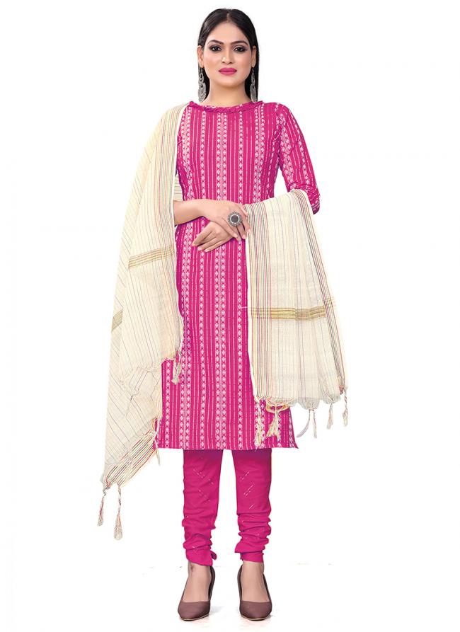 Cotton Jacquard Rani Regular Wear Embroidery Work Dress Material
